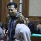 Setya Novanto bersiap menjadi saksi pada sidang dugaan merintangi penyidikan korupsi e-KTP dengan terdakwa Fredrich Yunadi di Pengadilan Tipikor, Jakarta, Kamis (3/5). Sidang mendengar keterangan saksi. (Liputan6.com/Helmi Fithriansyah)