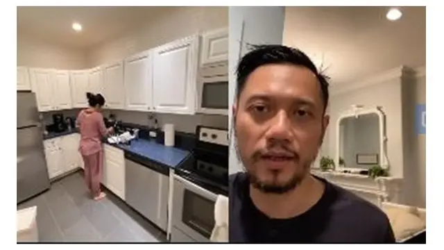Aksi telatennya saat mencuci piring tersebut dibanjiri pujian oleh warganet.