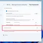 Windows 11 Insider Preview Build yang memiliki fitur baru untuk melihat password WiFi dengan mudah. (Doc. Microsoft)