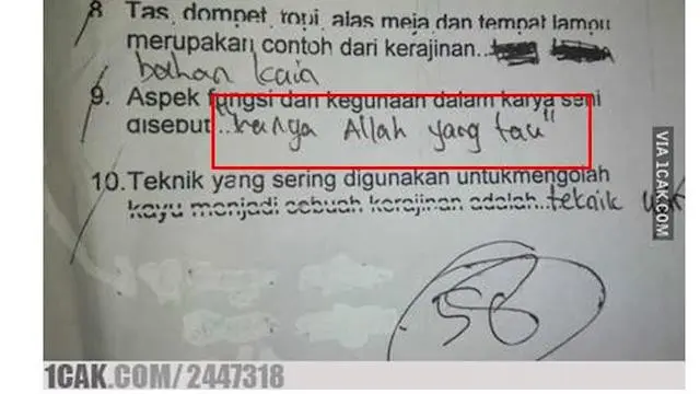 6 Jawaban Murid Ini di Soal Kesenian Ini Absurd Banget, Kocak