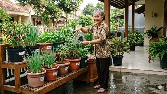 Kebun Sayur untuk Lansia Usia 60 Tahun (Foto: Gemini AI)