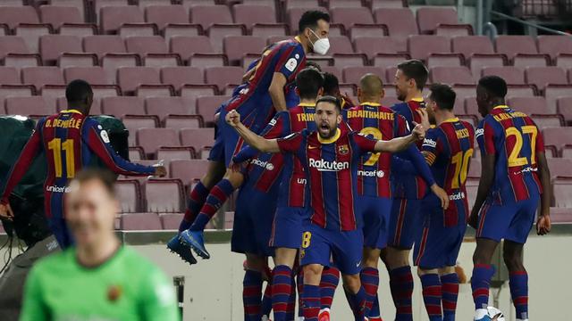 FOTO: Tak Terpengaruh Barcagate, Barcelona Menang Dramatis 3-0 atas Sevilla dan Lolos ke Final - Tim Barcelona