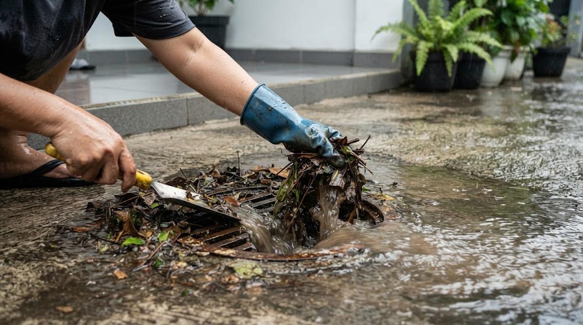 Kurangi Genangan Air di Sekitar Halaman