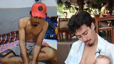 Pria yang diketahui bernama Suhardianode ini menjadi sorotan setelah fotonya yang beredar di media sosial memperlihatkan kemiripannya yang mencolok dengan Dali Wassink. Kemunculan sosoknya telah berhasil membawa kembali kenangan akan mendiang Dali Wassink ke dalam ingatan banyak orang. (Liputan6.com/Tiktok/@odestanter42 dan IG/@dali.wassink)