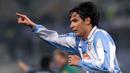 5. Simone Inzaghi. Striker kelahiran 5 April 1976 ini selama berkiprah di Liga Champions telah mencetak 15 gol untuk 1 klub yang dibelanya, Lazio. (AFP/Gabriel Bouys)