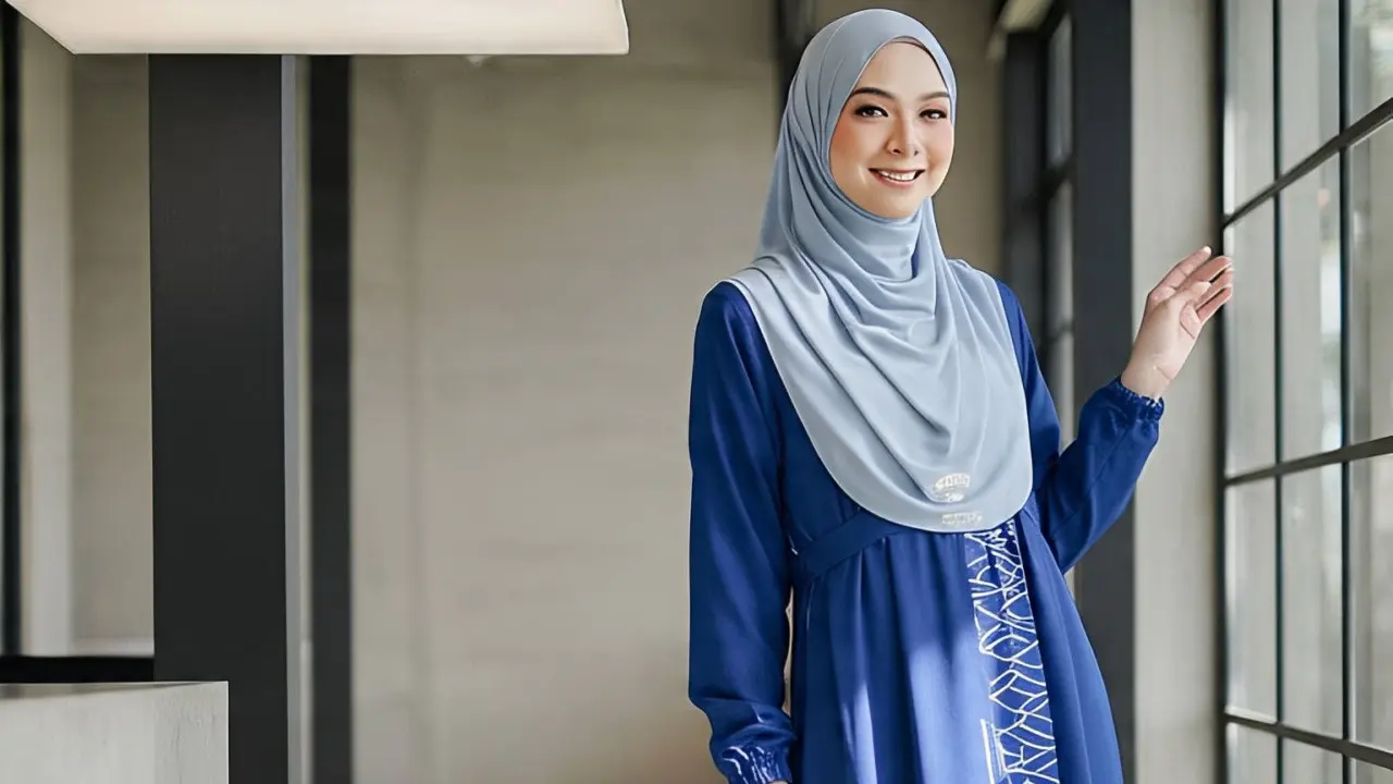 Ilustrasi Gamis Katun Hokaido (Created by AI)
