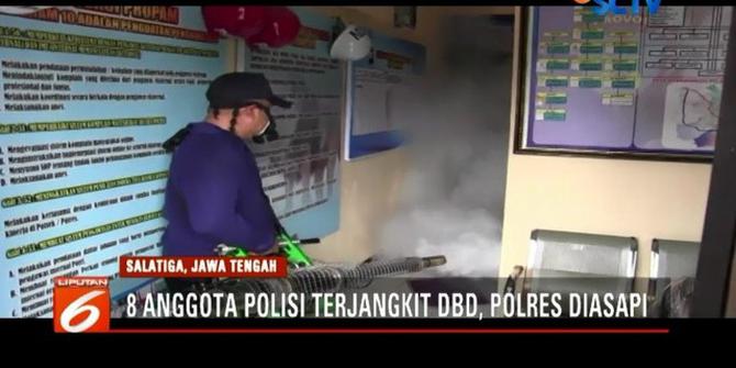 8 Polisi Terjangkit DBD, Polres Salatiga Diasapi