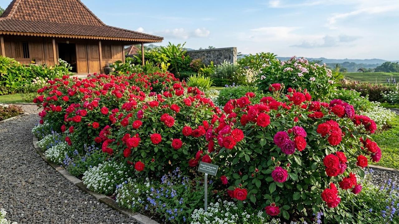 Mawar Semak (Shrub Rose)/AI Generated