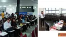 Sejumlah peserta workshop SCTV Goes to Campus yang digelar di Gedung Fisip Universitas Sumatra Utara, Medan (kiri). Audisi lomba presenter dalam ajang SGTC di Medan, Sumatra Utara.(foto: Hasto Ajie)