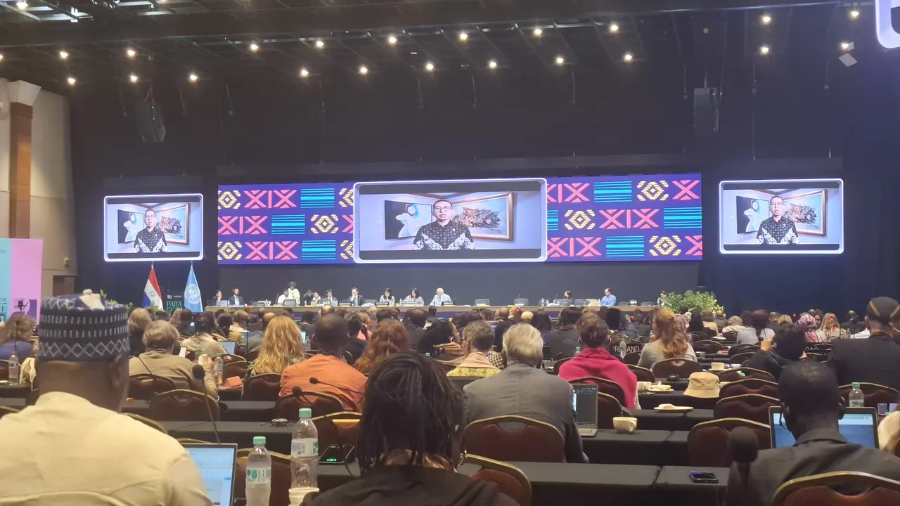 Menteri Kebudayaan Republik Indonesia, Fadli Zon, menyampaikan pidato virtual dalam Sidang ke-19 Komite untuk Pelindungan Warisan Budaya Takbenda atau 19th Session of the Committee for the Safeguarding of Intangible Cultural Heritage UNESCO (Istimewa)