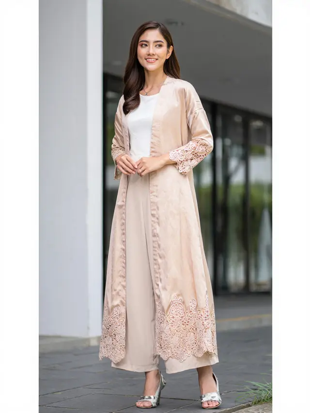 Baju Brokat Kombinasi French Lace Import