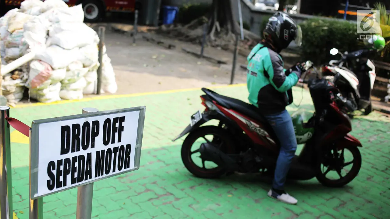 Penampakan Tempat Khusus Ojek Online di Balai Kota DKI Jakarta