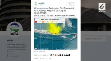 Gempa kembali mengguncang kawasan Lombok Utara, Nusa Tenggara Barat (NTB). Gempa berkekuatan 7 skala Richter tersebut terjadi pada pukul 18.46 WIB. Kekuatan gempa sebelumnya disebutkan sebesar 6,8 SR.