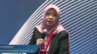 Kepala Departemen Pengawasan Emiten dan Perusahaan Publik OJK Novira Indrianingrum saat acara ASEAN Capital Markets Forum and International Sustainability Standards Board Joint Conference, Selasa (27/6/2023). (Foto: tangkapan layar/Elga N)