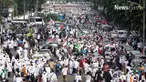 Jumat (5/5/2017), Massa aksi 5 Mei mulai meninggalkan Masjid Istiqlal, Jakarta Pusat