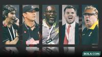 Trivia - 5 Pelatih Stefano Cugurra Teco, Robert Alberts, Jacksen F. Tiago, Simon McMenemy, Gomes de Oliveira (Bola.com/Adreanus Titus)