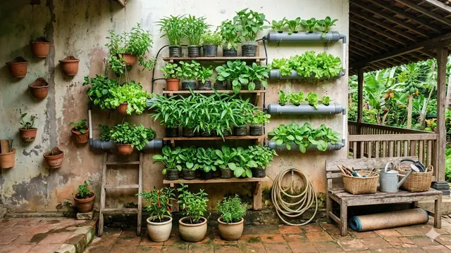 Mini Food Forest di Teras Rumah Kampung (Foto: Gemini AI)
