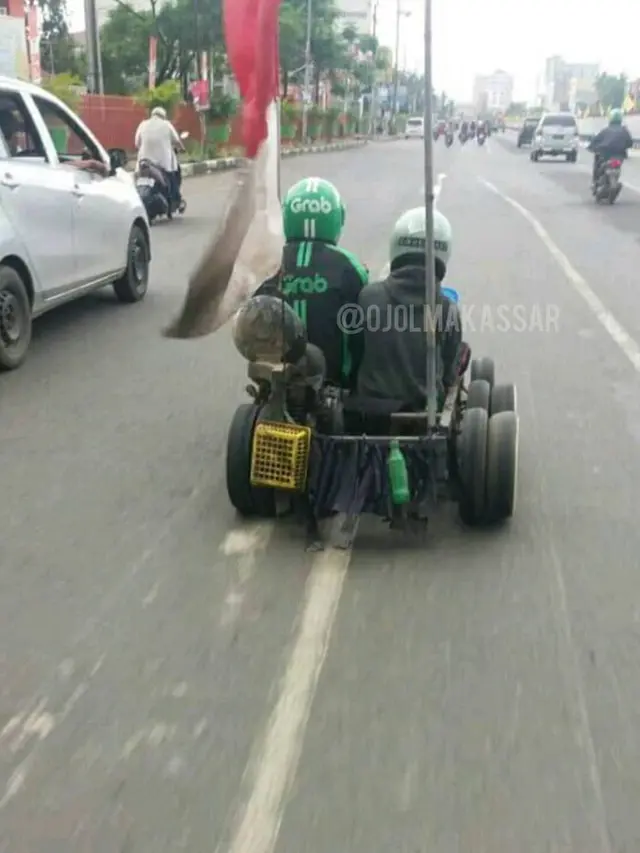 6 Motor Driver Ojek Online Ini Unik Banget, Jadi Sorotan di Jalanan