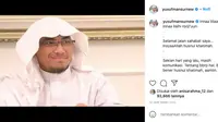 Maheer At-Thuwailibi Akan Dimakamkan di Ponpes Daarul Quran. (instagram.com/yusufmansurnew)