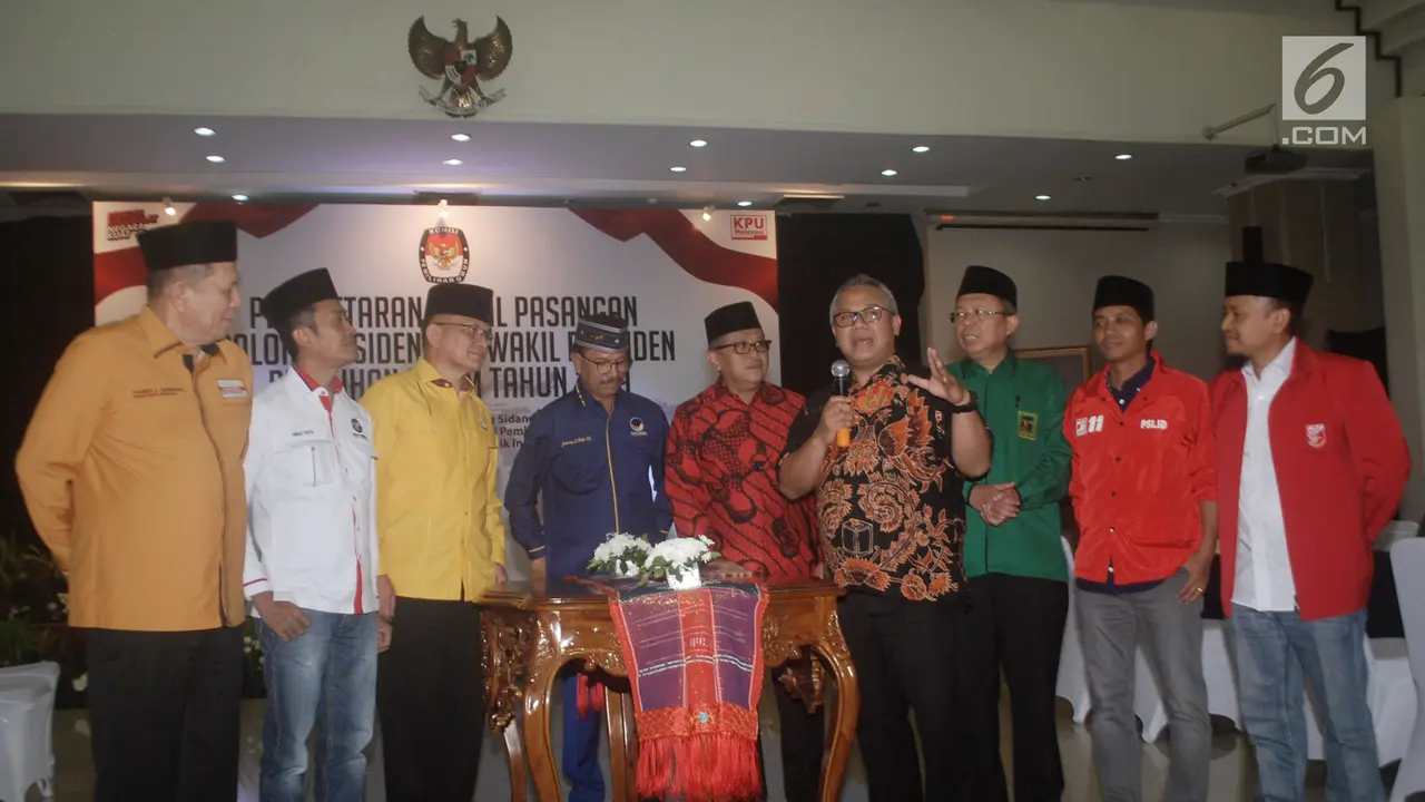 9 Sekjen Partai Koalisi Jokowi Sambangi KPU