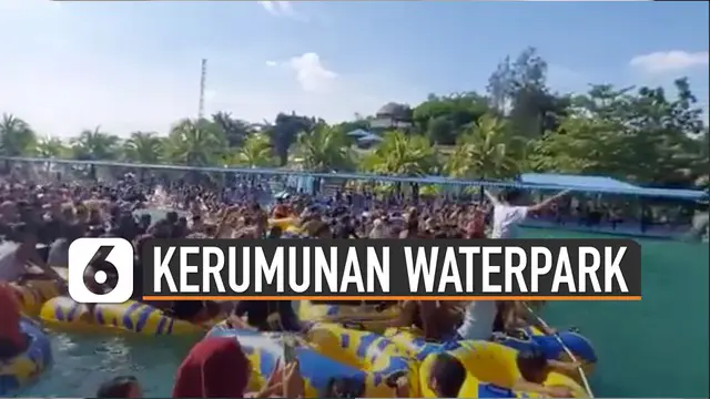 VIDEO: Viral Kerumunan di Waterpark Deli Serdang