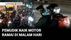 Pemudik yang menggunakan sepeda motor semakin ramai meninggalkan kawasan Jakarta dan sekitarnya. Kemacetan pun terjadi di jalan raya Kalimalang pada Rabu malam.