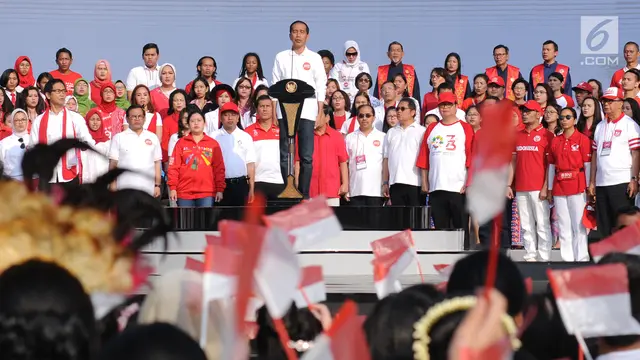 Presiden Jokowi Bernyanyi Bersama di Harmoni Indonesia 2018