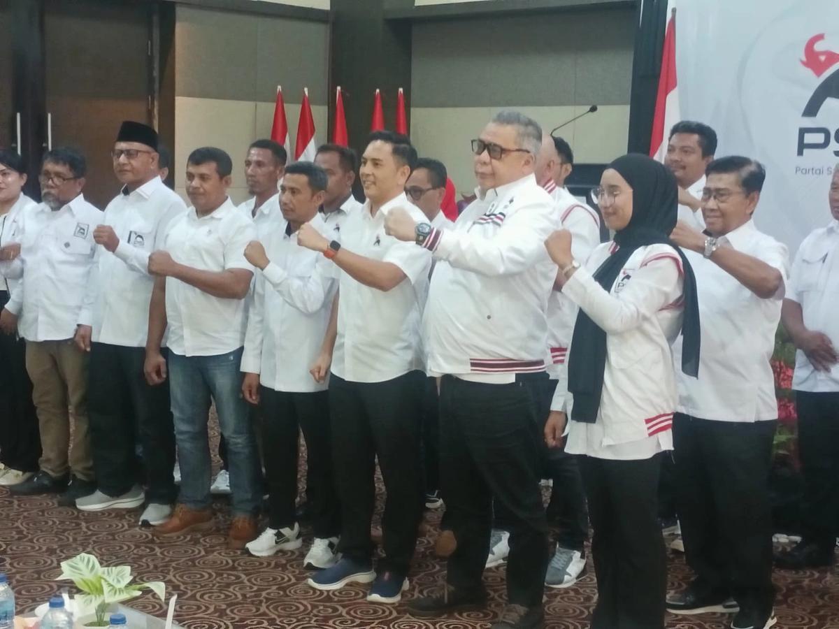 Ketua Harian PSI Ahmad Ali saat membuka Rakorwil PSI Maluku Utara