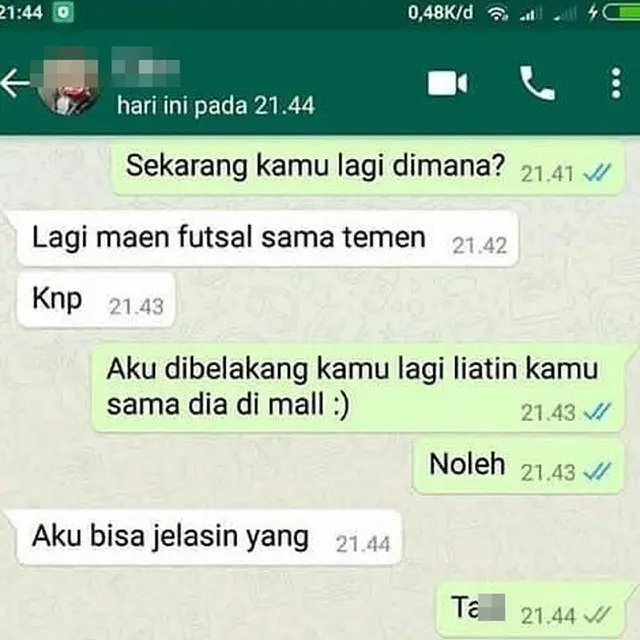 Kocak, 7 Chat Ketahuan Bohong oleh Pacar