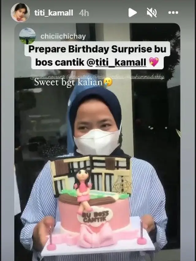 Momen ulang tahun Titi Kamal ke-40 (Foto: Instagram/@titi_kamall)