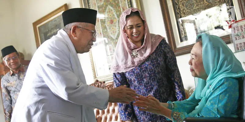 Ma'ruf Amin Bertemu Istri Gus Dur