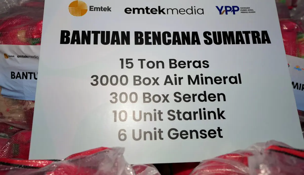 Seluruh donasi yang terkumpul dari pemirsa akan segera disalurkan dalam bentuk bantuan natura, disesuaikan dengan kebutuhan di lapangan agar dapat langsung dimanfaatkan oleh masyarakat terdampak. Dok. Emtek