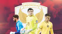 Timnas Indonesia - Maarten Paes, Muhammad Adi Satryo, Ernando Ari (Bola.com/Adreanus Titus)