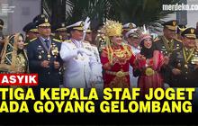 VIDEO: Adu Luwes Joget Tiga Kepala Staf TNI, Kasal Yudo Keluarkan "Goyang Gelombang"
