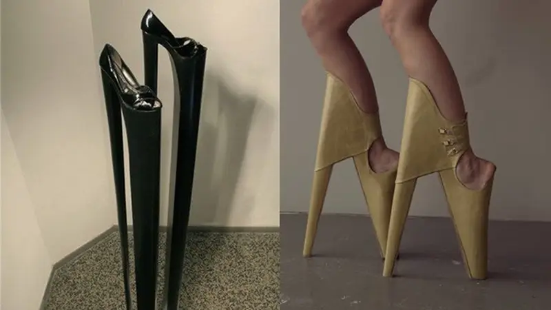 6 Kreasi Unik Sepatu Hak Tinggi dengan Desain Tak Biasa, Kocak