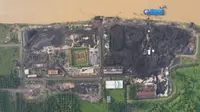 Kondisi Candi Teluk I KCBN Muarajambi yang dikepung batubara. (Foto Kabarindonesia)