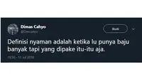 definisi nyaman (sumber: twitter.com/dimcahyo)