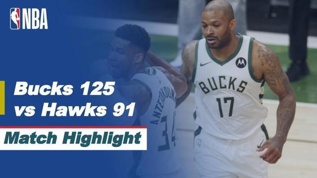 Berita video highlights game 2 Final Wilayah Timur NBA Playoffs 2021, Milwaukee Bucks menang 125-91 atas Atlanta Hawks, Sabtu (26/6/2021) pagi hari WIB.