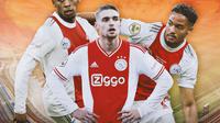 Ajax - Kenneth Taylor, Devyne Rensch, Jurrien Timber (Bola.com/Decika Fatmawaty)