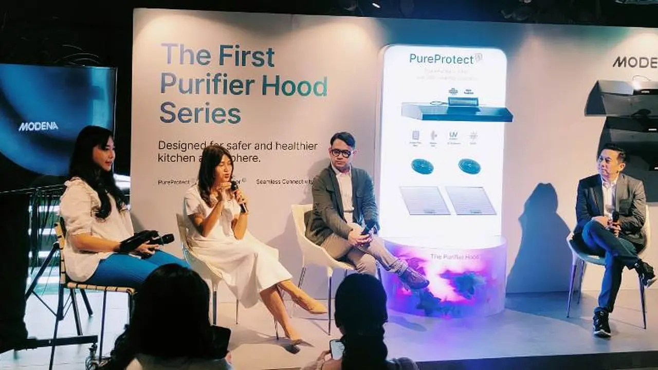 Acara peluncuran Modena Purifier Hiod Series yang digelar di Modena Exoperience Center Suryo di kawasan Jakarta Selatan, Selasa, 12 Desember 2023