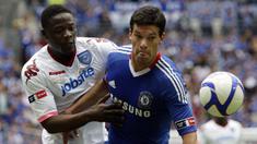 Gelandang asal Jerman, Michael Ballack merupakan salah satu pembelian terbaik Chelsea pada era Roman Abrahamovic. Legenda der Panzer itu didapatkan The Blues secara gratis dari Munchen. (EPA/Jonathan Brady)