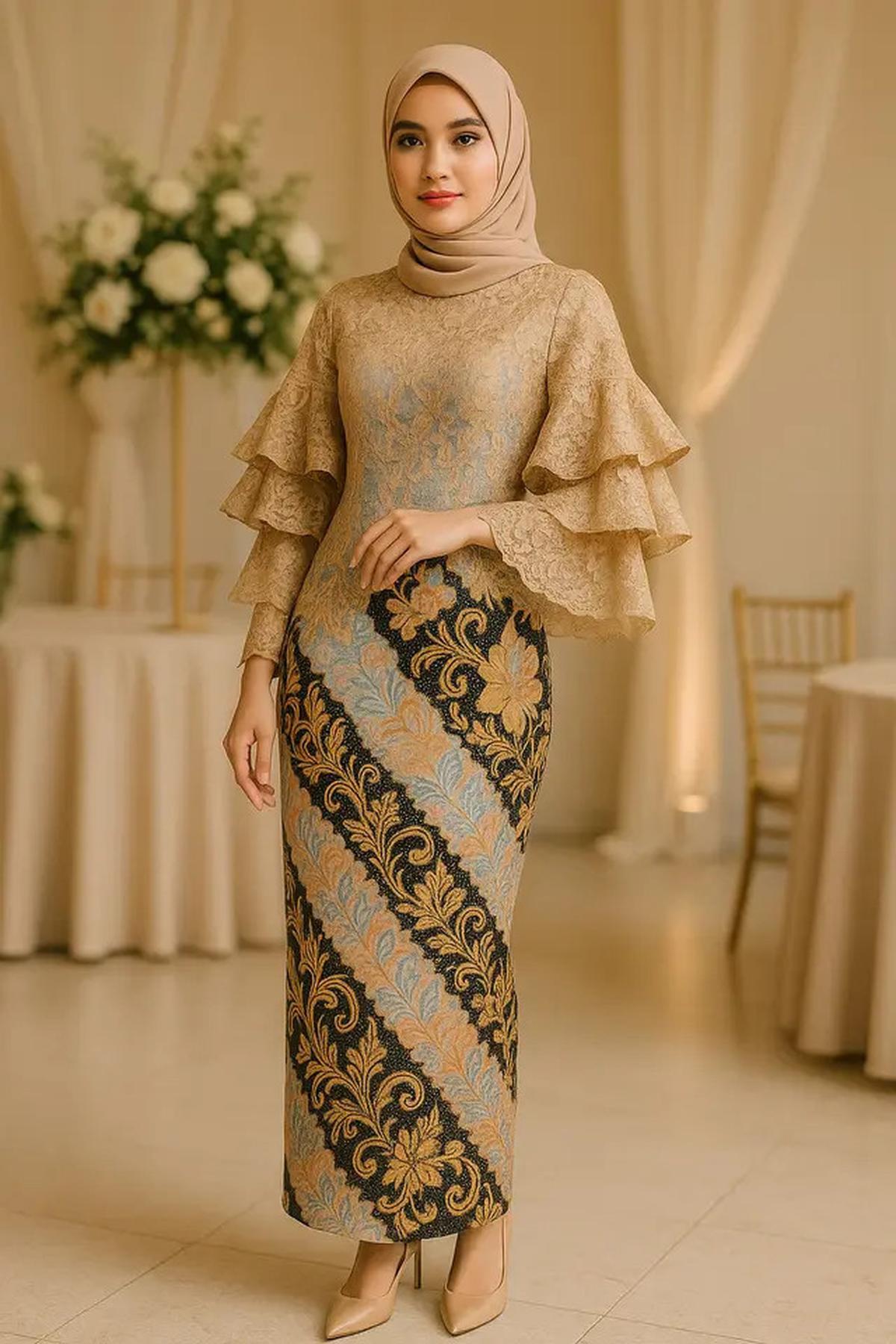 8 Model Batik Brokat Kombinasi Lengan Kupu Kupu Terbaru 2025, Anggun dan Modern