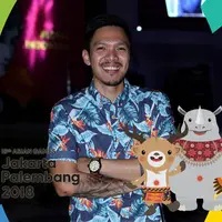 Dukungan Reza Nangin dan Sang anak beri dukungan dan semangat untuk para atlet bulutangkis Indonesia yang akan bertanding hari ini.