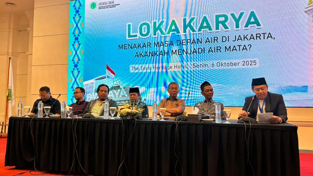 Majelis Ulama Indonesia (MUI) Provinsi DKI Jakarta bekerja sama dengan PAM JAYA menggelar lokakarya bertajuk “Menakar Masa Depan Air di Jakarta, Akankah Menjadi Air Mata?” di Jakarta. (Istimewa)