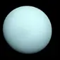 Gambar planet Uranus yang diambil oleh pesawat ruang angkasa Voyager 2 NASA pada 1986.  (NASA / JPL-Caltech)