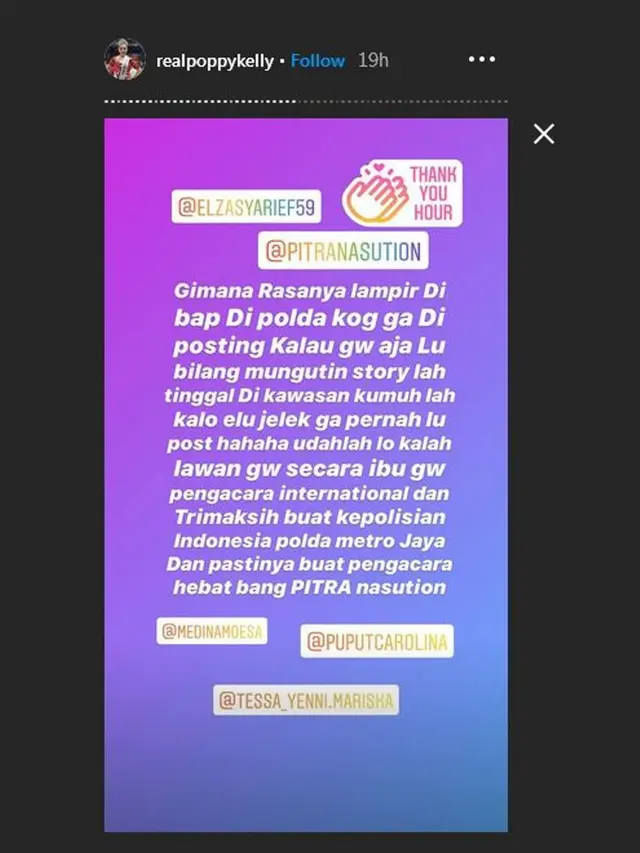 Poppy Kelly putri Elza Syarief