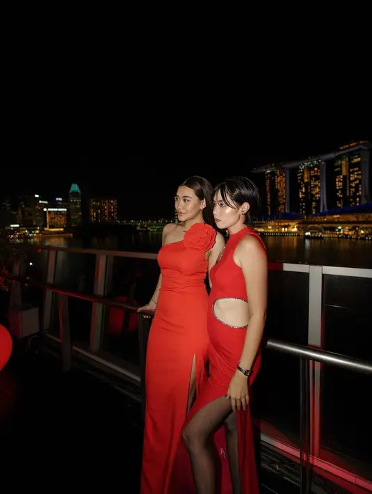 Bagian strap pada gaun ini dihiasi detaiil mawar 3D berukuran besar yang mempercantik tampilan dress Aaliyah.