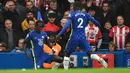 Chelsea unggul 1-0 melalui Trevoh Chalobah pada menit ke-9 melalui sundulan memanfaatkan kemelut sepak pojok. (AFP/Justin Tallis)