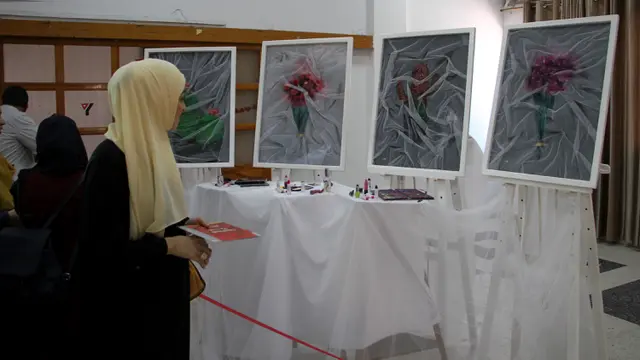 Mengungkap Kekerasan Perempuan di Gaza Lewat Lukisan