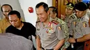 Kapolri Jenderal Pol Sutarman mendatangi KPU Pusat, Jakarta, Jumat (9/5/2014). (Liputan6.com/Faizal Fanani)